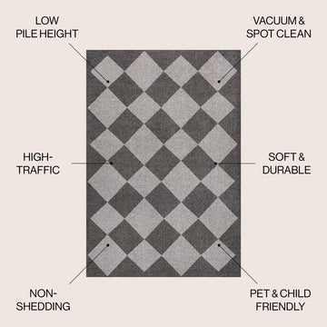 Draper Classic Geometric Diamond Pattern Area Rug